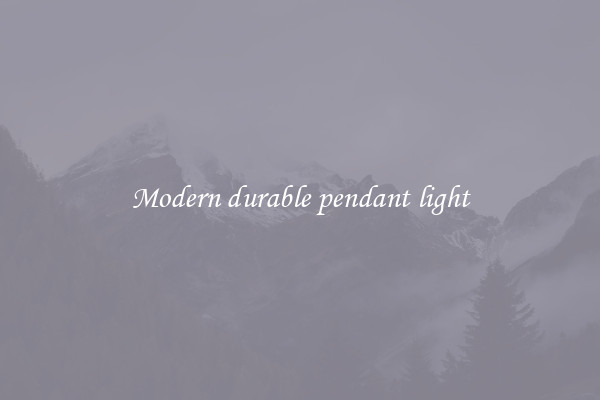 Modern durable pendant light