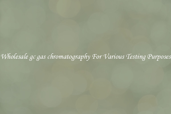 Wholesale gc gas chromatography For Various Testing Purposes