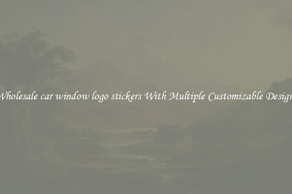 Wholesale car window logo stickers With Multiple Customizable Designs