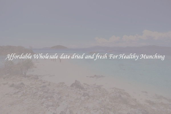 Affordable Wholesale date dried and fresh For Healthy Munching 