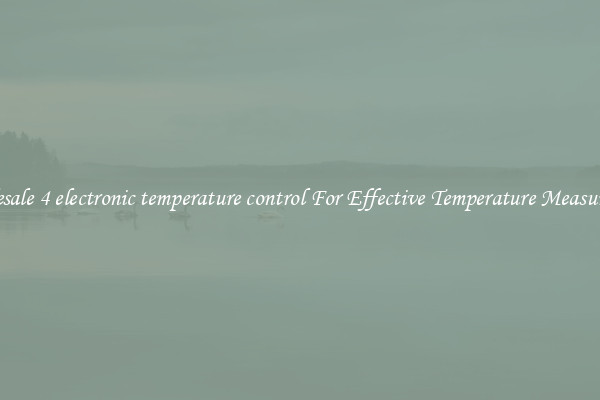 Wholesale 4 electronic temperature control For Effective Temperature Measurement