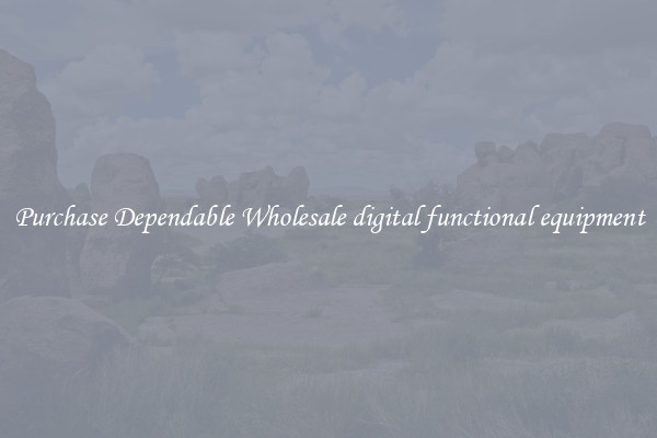 Purchase Dependable Wholesale digital functional equipment
