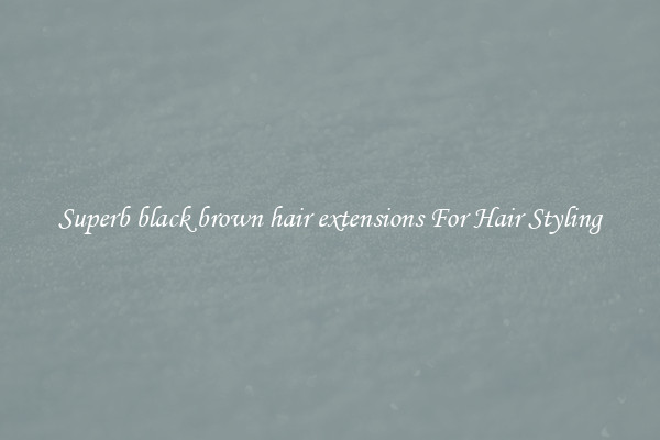 Superb black brown hair extensions For Hair Styling
