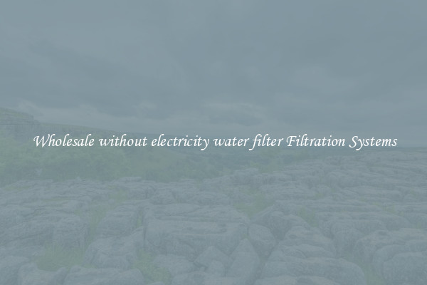Wholesale without electricity water filter Filtration Systems