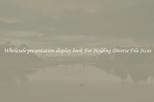 Wholesale presentation display book For Holding Diverse File Sizes