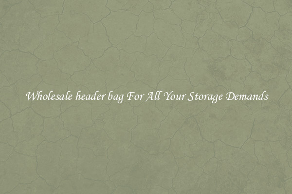Wholesale header bag For All Your Storage Demands