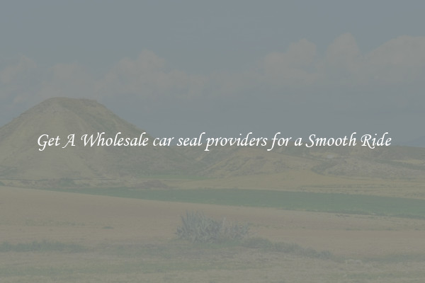 Get A Wholesale car seal providers for a Smooth Ride