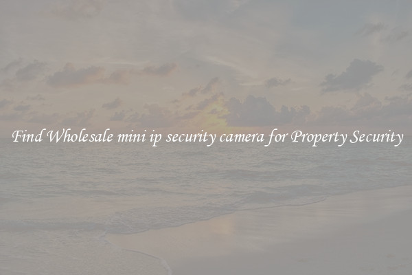 Find Wholesale mini ip security camera for Property Security